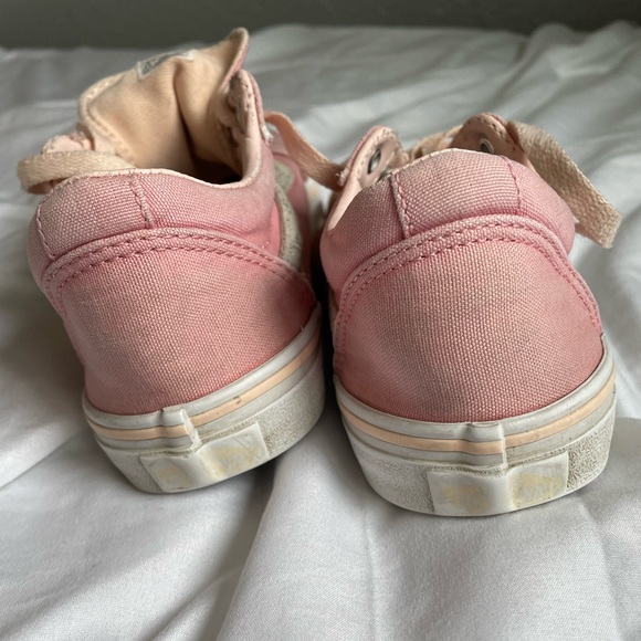 Girls Peach/Glitter Vans 🍑🪩 Good condition - Picture 2 of 8